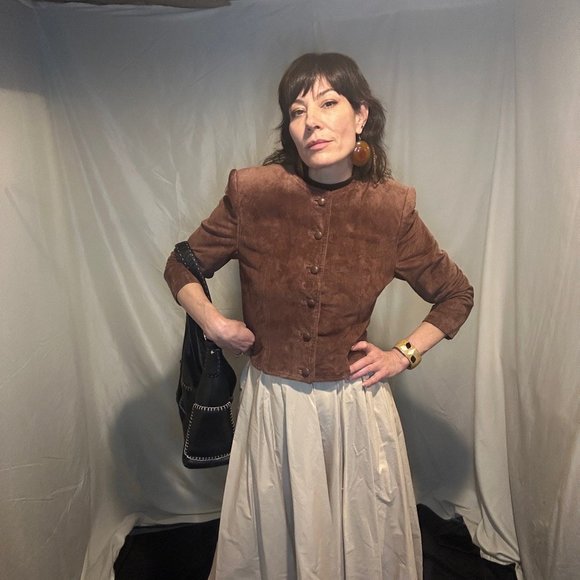 Vintage Lord & Taylor Suede Cropped Jacket - Picture 4 of 16